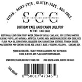Celebration Sparkle Lollipops, Birthday Cake, 10/Case -VEGAN