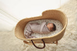 Organic Knit Swaddle Blanket: Oatmeal