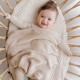 Organic Knit Swaddle Blanket: Mocha
