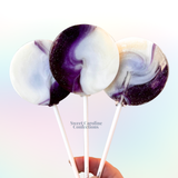 Marble Lollipops, Blueberries & Cream, 10/Case -VEGAN