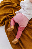 Cable Knit Tights - Old Rose