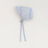 Blue Seersucker Bonnet