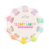 Mini Hair Clip Set: Rainbow Speckled Stars