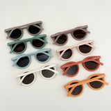 TODDLER Retro Frosted Sunglasses: Mauve