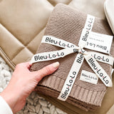 Organic Knit Swaddle Blanket: Blush Pink
