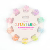 Mini Hair Clip Set: Rainbow Speckled Stars