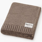 Organic Knit Swaddle Blanket: Mocha