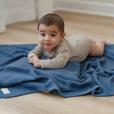 Organic Knit Swaddle Blanket: Plum