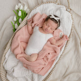 Organic Knit Swaddle Blanket: Hunter Green