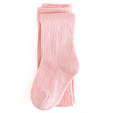 Cable Knit Tights - Quartz Pink