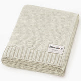 Organic Knit Swaddle Blanket: Plum