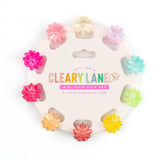 Mini Hair Clip Set: Rainbow Speckled Stars