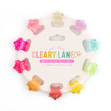Mini Hair Clip Set: Rainbow Speckled Stars