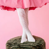 Fancy Knit Tights - Ivory