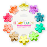 Mini Hair Clip Set: Rainbow Speckled Stars