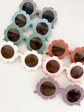 TODDLER Flower Daisy Frosted Sunglasses: Mauve