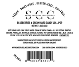 Marble Lollipops, Blueberries & Cream, 10/Case -VEGAN