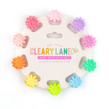 Mini Hair Clip Set: Rainbow Speckled Stars