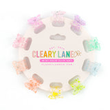 Mini Hair Clip Set: Rainbow Speckled Stars