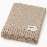 Organic Knit Swaddle Blanket: Oatmeal