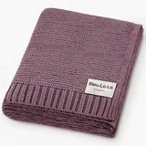 Organic Knit Swaddle Blanket: Mocha