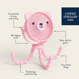 Itzy Breeze Stroller Fan: Taupe