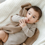 Organic Knit Swaddle Blanket: Oatmeal