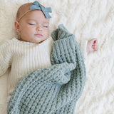 Waffle Knit Mini Blanket- Elm