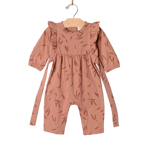 Flutter Sleeve Romper- Harvest