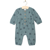 Henley Long Romper- Twilight Forest