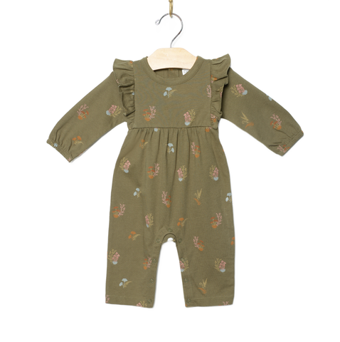 Long Flutter Romper- Lichen Mushrooms