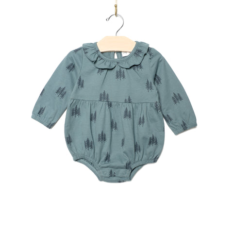 Shortie Frill Collar Romper- Twilight Forest