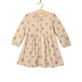 Button Down Dress- Mushrooms