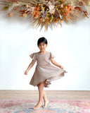 Twirl Dress- Toffee Stripe