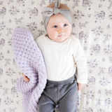 Waffle Knit Mini Blanket- Elm