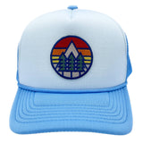Kids Mountain Trucker Hat Retro: Forest Green/White