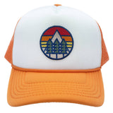 Kids Mountain Trucker Hat Retro: Forest Green/White