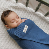 Organic Knit Swaddle Blanket: Mocha