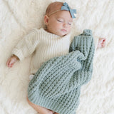 Waffle Knit Mini Blanket- Rosette