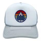 Kids Mountain Trucker Hat Retro: Forest Green/White