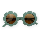 TODDLER Flower Daisy Frosted Sunglasses: Mint Green