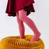 Cable Knit Tights - Old Rose
