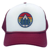 Kids Mountain Trucker Hat Retro: Forest Green/White