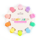 Mini Hair Clip Set: Rainbow Speckled Stars