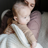 Waffle Knit Mini Blanket- Wheat