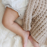 Waffle Knit Mini Blanket- Elm