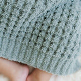 Waffle Knit Mini Blanket- Swan