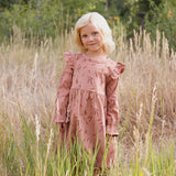 Flutter Sleeve Dress- Harvest