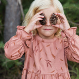 Flutter Sleeve Dress- Harvest