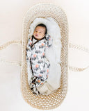 Newborn Knotted Gown - Bison